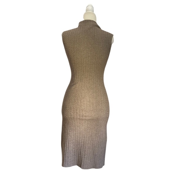 Sundays Fay Cableknit Dress NWOT Sleeveless Mini Dress in Toast - Picture 6 of 12